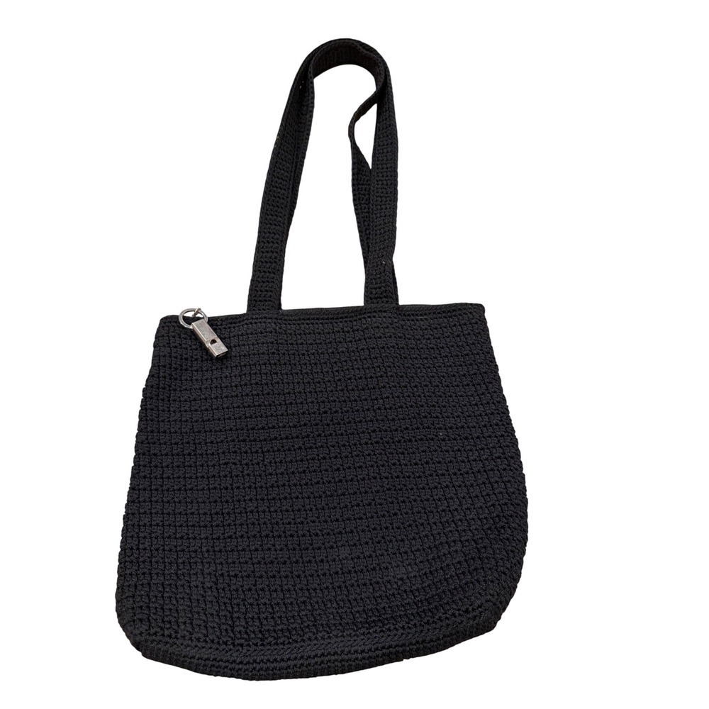 Black SAK Crochet Knit Tote Bag